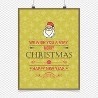 Merry Christmas card with creative design vector