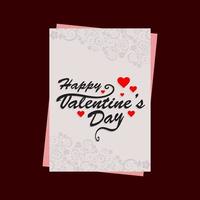 Happy Valentines day Illustration of love Valentines day set Greeting card poster flyer banner design vector