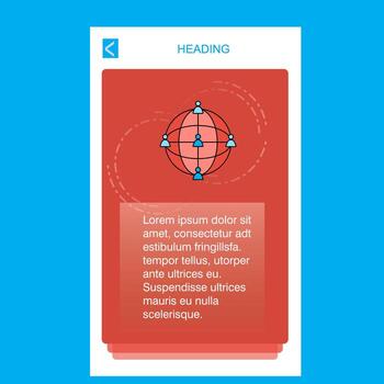 Global network mobile vertical banner design design Vector