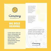 Moon Company Brochure Title Page Design Company profile annual report presentations leaflet Vector Background