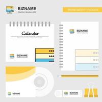 Board Logo Calendar Template CD Cover Diary and USB Brand Stationary Package Design Vector Template