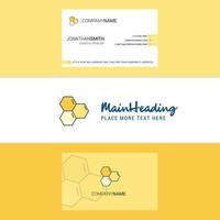 Beautiful Cells Logo and business card vertical Design Vector