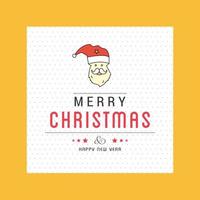 Christmas card design with elegant design and yellow background vector