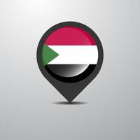 Sudan Map Pin vector