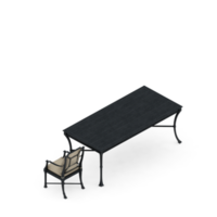 table isométrique rendu 3d png