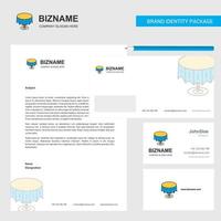 Round table Business Letterhead Envelope and visiting Card Design vector template