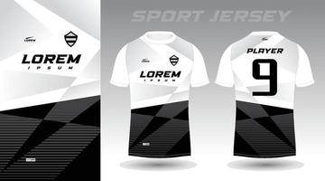 black white shirt sport jersey design vector