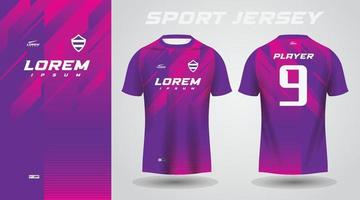 diseño de camiseta deportiva rosa púrpura vector