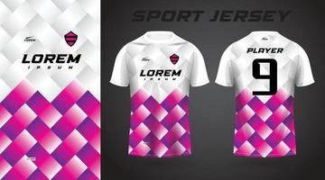 diseño de camiseta deportiva rosa púrpura vector