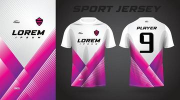 purple pink sport jersey design vector