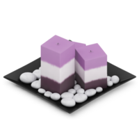 velas isométricas render 3d png