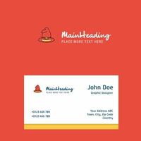 Hat logo Design with business card template Elegant corporate identity Vector