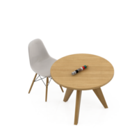 rendu 3d de l'ensemble de table isométrique png