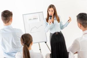 Businesswoman Giving Presentation photo