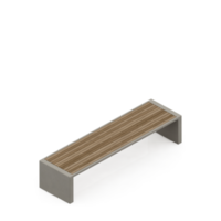 Isometric bench 3D render png