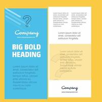 Question mark Business Company Poster Template with place for text and images vector background