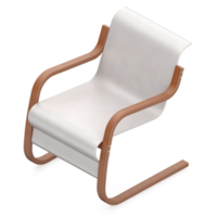 Isometric Chair 3D isolated rendering png