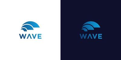 Modern and unique wave logo design 5 vector