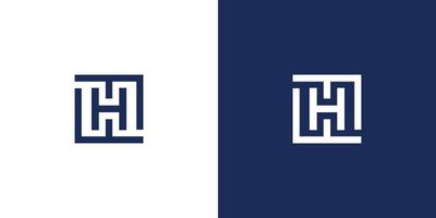 Unique and modern HH initials logo design vector