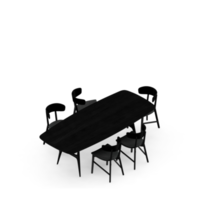 conjunto de mesa isométrica renderização 3d png