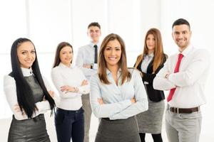 grupo de jóvenes empresarios foto