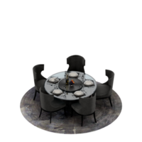 render 3d de mesa isométrica png