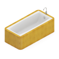 Isometric bathroom items 3D isolated render png