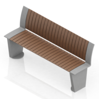 banc isométrique rendu 3d png