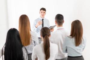 Businessman Giving Presentation photo