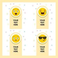 Emoji with your message design vector