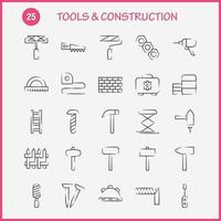 Tools And Construction Hand Drawn Icon Pack For Designers And Developers Icons Of Box Case Cog Construction Construction Measure Tape Tape Vector