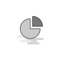 Pie chart Web Icon Flat Line Filled Gray Icon Vector