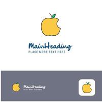 diseño de logotipo de apple creativo lugar de logotipo de color plano para ilustración de vector de eslogan