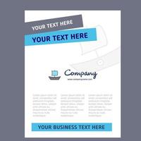 Boat Title Page Design for Company profile annual report presentations leaflet Brochure Vector Background
