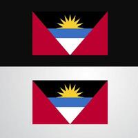 diseño de banner de bandera de antigua y barbuda vector