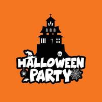 Halloween design with typography and light background vector