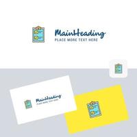 Check list vector logotype with business card template Elegant corporate identity Vector