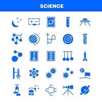 paquete de iconos de glifos sólidos de ciencia para diseñadores y desarrolladores vector