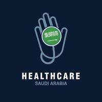 Health care logo with country flag design vector