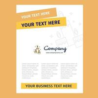 Candles Title Page Design for Company profile annual report presentations leaflet Brochure Vector Background