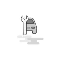 Car garage Web Icon Flat Line Filled Gray Icon Vector