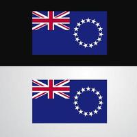 Cook Islands Flag banner design vector