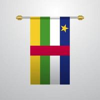 bandera colgante de la república centroafricana vector