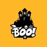 Boo typography design vector