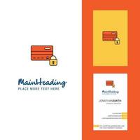 Secure credit card Creative Logo and business card vertical Design Vector