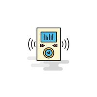 Flat Music player Icon Vector