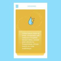 Water drop with current mobile vertical banner design design Vector