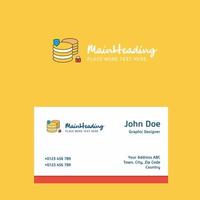 Database logo Design with business card template Elegant corporate identity Vector