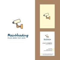 CCTV Creative Logo and business card vertical Design Vector