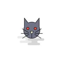 vector de icono de gato plano